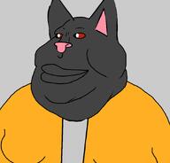 bloodshot_eyes closed_mouth fat furry glibblezorpson_(fooey) grey_skin gynaecomastia obese orange_shirt series:muttverse smile tags template transparent_background variant:meximutt wholesome // 888x849 // 20.5KB
