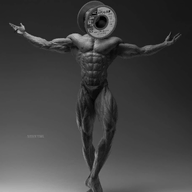 arms_up english_text grey_background japanese_text monochrome nas:gigachad nonsense solder standing text tin // 1080x1080 // 300.2KB