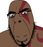 Spartan costume general_kratos goatee god_of_war kratos scar skin smile subvariant:modern_cobson tattoo variant:cobson white_background yellow_eyes // 775x849 // 26.1KB