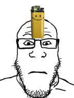 glasses lighter looking_at_you markiplier object_on_head smiley_face smiley_face_lighter soyjak stubble subvariant:neutralplier variant:markiplier_soyjak // 600x800 // 60.7KB