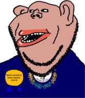 amerimutt award black_sclera brown_skin clothes ear flag flag:kentucky kentucky kfc lips mutt open_mouth overrated soyjak state stubble subvariant:impish_amerimutt text united_states variant:impish_soyak_ears // 685x793 // 67.4KB