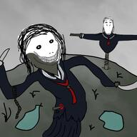 knife le_scary_face psycho scarecrow schizo sickle silent_hill silent_hill_f subvariant:neutralplier variant:markiplier_soyjak variant:wojak // 2000x2000 // 1.6MB