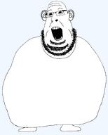 body ear fat glasses no_iris obese series:fusionjaks soyboy soyjak stubble subvariant:blobson subvariant:soyboy_blobson subvariant:soyboy_cobson template thin_eyebrows variant:cobson white_skin // 1625x2028 // 40.5KB