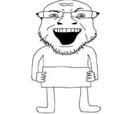 artist:XXX_SKIBIDISIGMA_XXX glasses holding_object leg pride prideful raised_eyebrow soyjak stubble subvariant:gloatjak teeth template variant:coinjak // 1792x1526 // 41.3KB