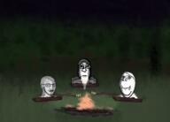 camp campfire fire flashlight grass nature ominous rocks soybean star stick subvariant:hornyson tree variant:cobson variant:darkiplier variant:gapejak variant:markiplier_soyjak variant:soyak wood // 1920x1380 // 2.3MB