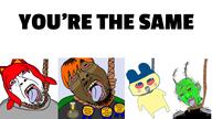 5_o_clock_shadow ack animal antenna award beard black_text bloodshot_eyes brown_skin bug cat cat_ear catgirl cricket crying dark_hair dead dyed_hair ear female full_body gooned_to_mameson_again_award green_skin grey_shirt hanging mametchi meta:low_resolution meta:op_took_a_selfie_of_xerself noose open_mouth pet red_hair red_sclera rope sandnigger series:crickjaks shemmy shemmycuck stubble suicide tama_is_goonslop tamagotchi tear teeth text tongue variant:bernd variant:kuzjak yellow_skin yellow_teeth you're_the_same // 1920x1080 // 1010.2KB