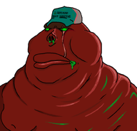 black_background clothes cruelty_squad godhead_heavy_industries green_eyes green_lighting handler hat missing_teeth mucus pig pig_nose red_skin scar slime variant:meximutt // 806x771 // 53.0KB