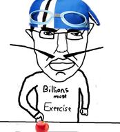 apple arm chud closed_mouth clothes ear glasses goggles hair hand hat lazytown millions_must_die mustache soyjak sportacus subvariant:chudjak_front text variant:chudjak // 720x796 // 62.0KB