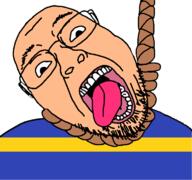 ack country dead flag flag:silesia glasses hair hanging open_mouth poland rope silesia soyjak stubble suicide teeth tongue variant:bernd voivodeship white_skin yellow_teeth // 768x719 // 31.3KB
