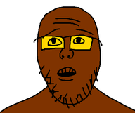 glasses open_mouth soyboy stubble teeth variant:goldenjak wrinkles // 479x401 // 4.0KB