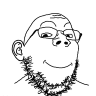 animated byonbyon closed_mouth ear glasses happy japanese_text palindrome_get poyopoyo smile soyjak stubble subvariant:shrimpish text variant:gapejak // 375x400 // 358.4KB