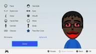 black_glasses black_skin blackface bloodshot_eyes blue_shirt dark_hair dark_skin eyebrows eyeglasses eyes freckles glasses jartycuck mii mouth mouth_closed mustache nintendo nintendo_switch nose open_eyes red_eyes red_lips skin subvariant:jartycuck variant:chudjak video_game // 1920x1080 // 276.6KB