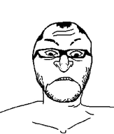 angry balding closed_mouth concerned glasses hair jewish_nose kike soyjak stubble teeth_showing template variant:shabbos_soy white_background // 545x643 // 3.0KB
