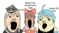 anime bant_(4chan) germany hakurei_reimu meta:tagme monster_musume nazism open_mouth papi papi_(monster_Musume) queen_of_spades soyjak_trio touhou variant:gapejak variant:markiplier_soyjak variant:tony_soprano_soyjak video_game // 1600x900 // 55.5KB