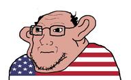 amerimutt balding brown_skin closed_mouth clothes country ear flag glasses hair nas:amerimutt neutral soyjak stubble united_states variant:soyak // 1127x685 // 95.6KB