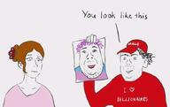 bait beard i_heart maga meta:not_oc pink_shirt purple_hair red_shirt text tranny tranny_meme troon variant:bernd variant:unknown white_background you_look_like_this // 701x443 // 28.1KB