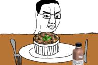 cockroach dinner eating food fork insects plate soylent_(cacao) soylent_bottle variant:chudjak // 1300x866 // 318.3KB