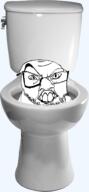 content_aware distorted glasses large_nose looking_at_you open_mouth raised_eyebrow skibidi_toilet soyjak stubble subvariant:crazyguyjak teeth toilet variant:feraljak // 1093x2369 // 877.2KB