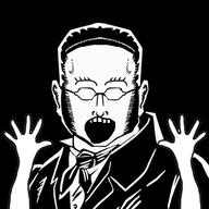 balding excited glasses max_stirner open_mouth pedophile raised_hand raised_hands soyjak stubble // 554x554 // 82.6KB