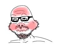 closed_mouth glasses holding_breath oekaki red redraw soyjak stubble variant:a24_slowburn_soyjak // 533x419 // 46.1KB