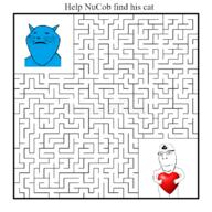 2soyjaks animal blue_eyes blue_fur bright_blue_cat cat educational glasses happy heart holding_heart holding_object maze puzzle queen_of_spades smile stubble subvariant:impish_meowjak subvariant:nucob text variant:cobson variant:impish_soyak_ears whisker wholesome // 799x799 // 146.0KB