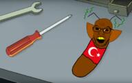 country flag flag:turkiye glasses open_mouth pickle_rick rick_and_morty roach screwdriver soyjak stubble turk turkiye turkroach variant:feraljak wrench // 696x442 // 214.8KB