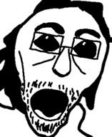 glasses hair open_mouth soyjak stubble variant:unknown // 285x349 // 13.3KB