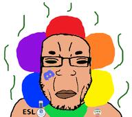 award black_sclera closed_mouth dandy's_world discord discord_logo_facial_mark esl facial_mark fnf_pedo glasses no_pupils soyjak stubble subvariant:chudplier troonslop variant:markiplier_soyjak white_background // 700x624 // 73.5KB