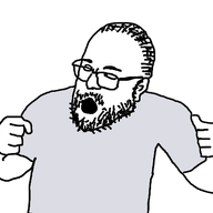 animated arm clothes ear glasses hair hand open_mouth soyjak stubble variant:unknown vaush // 498x401 // 230.7KB