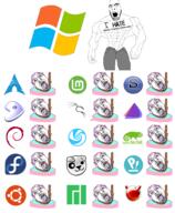 GNULinux ack angry arch_linux balding bloodshot_eyes buff chad clothes crying debian fedora_linux freebsd gentoo gigachad glasses hair hand hanging i_hate logo manjaro microsoft multiple_soyjaks muscles naked op_is_a_shill_or_a_kike open_mouth opensuse operating_system purple_hair rope stubble suicide text tranny transgender_flag ubuntu variant:bernd variant:cobson windows wrinkles yellow_teeth // 1647x2000 // 1.3MB