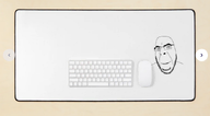 bald buttons desk glasses keyboard mouse mouse_pad redbubble screenshot series:orhowevertheburgeriseatens_family smile stubble variant:cobson white_background // 686x377 // 174.8KB