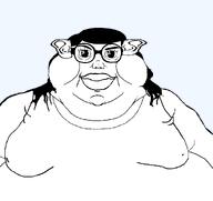 closed_mouth clothes ear fat female glasses hair large_ear latinx obese oh_my_god_she_is_so_attractive series:foidjaks smile soyjak subvariant:branigger subvariant:brenda subvariant:breniqua subvariant:female_meximutt subvariant:meximutt_front2 template variant:brandon variant:meximutt // 1675x1583 // 41.3KB