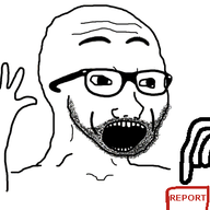 animated arm button excited glasses hand hands_up open_mouth report shaking soyjak stubble text variant:excited_soyjak // 417x317 // 38.9KB