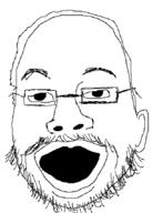 glasses hair incel_tears mucus open_mouth reddit redditard soyjak stubble variant:unknown // 653x855 // 30.3KB