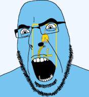 angry christianity country cross flag flag:sumy_oblast glasses hair looking_to_the_left oblast open_mouth plant soyjak stubble sumy_oblast teeth thick_eyebrows ukraine variant:cobson wheat // 721x789 // 47.5KB