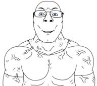 blue_eyes buff chin eyes_like_the_o-o-cean glasses smile subvariant:muscular_bernd teeth template variant:bernd vein // 2200x1963 // 77.7KB