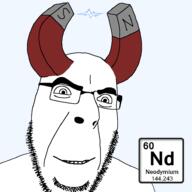 clothes element glasses hat lanthanides magnet neodymium series:elementjaks smile soyjak stubble variant:cobson // 949x949 // 42.6KB