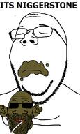 2soyjaks black_skin cigarette glasses its_over niggerstone soyjak subvariant:wholesome_soyjak sunglasses text variant:gapejak variant:markiplier_soyjak // 632x1052 // 41.7KB