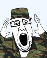 camouflage clothes glasses hat looking_at_you military military_uniform stubble variant:ppp // 1000x1233 // 497.4KB