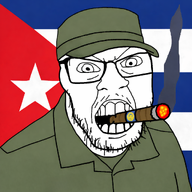beard cap cigar clothes cuba glasses hat meta:tagme open_mouth uniform variant:feraljak // 1080x1080 // 773.7KB