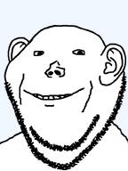 aliased ear looking_at_you no_eyebrows silly smile soyjak stubble subvariant:swedemass variant:impish_soyak_ears weird // 598x800 // 20.4KB