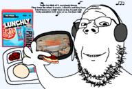 cheese feastables glasses headphones lunchly musical_note pepperoni phone pizza prime_(drink) stubble subvariant:wholesome_soyjak talk_tuah text tomato_sauce transparent_background variant:gapejak // 1187x800 // 379.5KB