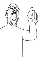 ear glasses laughing open_mouth pointing soyjak teeth variant:unknown // 599x720 // 55.5KB