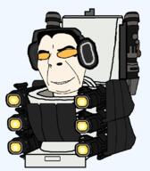 Jetpack armor g-toilet glasses hair headphones laser nose skibidi skibidi_toilet smile teeth toilet variant:cobson // 700x800 // 47.0KB