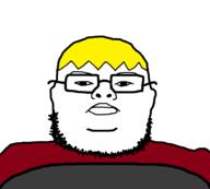 angry beard glasses nate soyjak variant:alejandro yellow_hair // 750x674 // 13.9KB