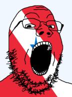 brazil flag flag:pará glasses looking_at_you open_mouth pará soyjak star_(symbol) stubble teeth transparent_background variant:gapejak // 600x800 // 34.8KB