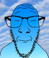blue_skin calm closed_eyes closed_mouth glasses irl_background soyjak stubble variant:dylanjak // 460x542 // 466.7KB