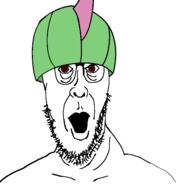 glasses green_hair hoenn open_mouth pokemon pokemon_rse ralts red_eyes stubble variant:cobbert // 518x565 // 34.0KB