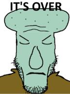 bnran closed_eyes closed_mouth its_over sad spongebob_squarepants squidward text variant:markiplier_soyjak // 470x627 // 82.7KB