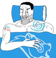 arm beard blanket chin closed_eyes hair hand nord_(the_elder_scrolls) sleeping soyjak stormcloak tattoo the_elder_scrolls the_elder_scrolls_v:_skyrim ulfric_stormcloak variant:chudjak video_game // 2062x2147 // 786.9KB